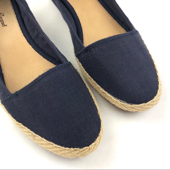 LUCKY BRAND Canvas Dark Blue Women’s Shoe Wedges - Picture 3 of 8